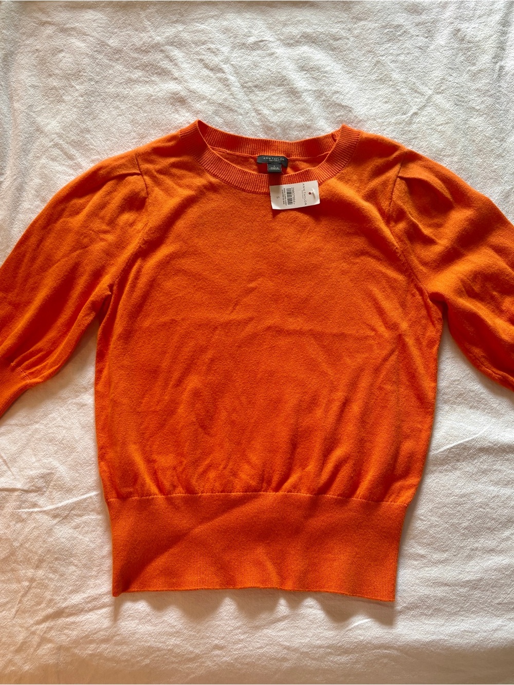 Tangerine Short Sleeve Cotton Sweater